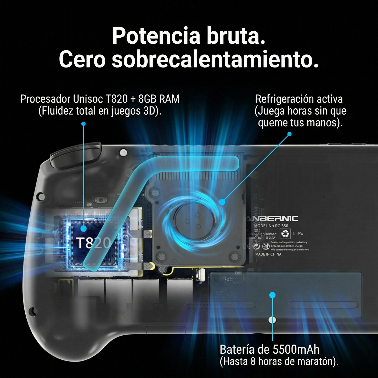 Consola Portátil RG556 Android PS2 8GB RAM